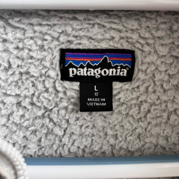 Girls Patagonia Los Gatos 1/4 zip fleece, gray, size L - Picture 5 of 5